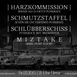 Critical Crisis Concert mit Harzkommission, Schmutzstaffel, Schlübberschiss und Miztake