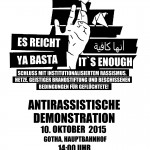 Update: Es reicht, ya basta, it’s enough, كافيةأنها – Antirassistische Demonstration Gotha
