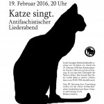 Katze singt. Antifaschistischer Liederabend zum Gedenken am Werner Uhlworm und Kurt Beate