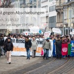 Kundgebung: Keine Abschiebung - Nirgendwohin with participating members of refugee community Jena