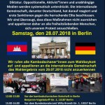 Protest gegen Entdemokratisierung in Kambodscha