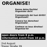 Know your rights! Organise!