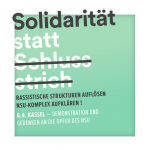Gemeinsame Teilnahme an Gedenkveranstaltung in Kassel und Ankündigung Geschichtswerkstatt