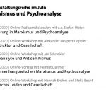 Online-Podiumsdiskussion: Einführung Marxismus und Psychoanalyse