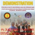 Demo gegen neueste türkische Angriffe im Nordirak