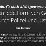 Kundgebung: Gegen jede Form von Gewalt durch Polizei und Justiz
