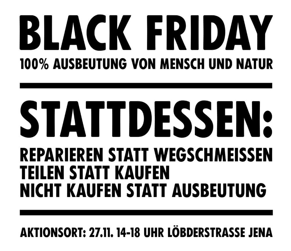 Black Friday boykottieren - Alternativen leben!