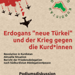 Podiumsdiskussion Erdoğans »Neue Türkei« und der Krieg gegen die Kurd*innen + Bericht der Friedensdelegation nach Südkurdistan