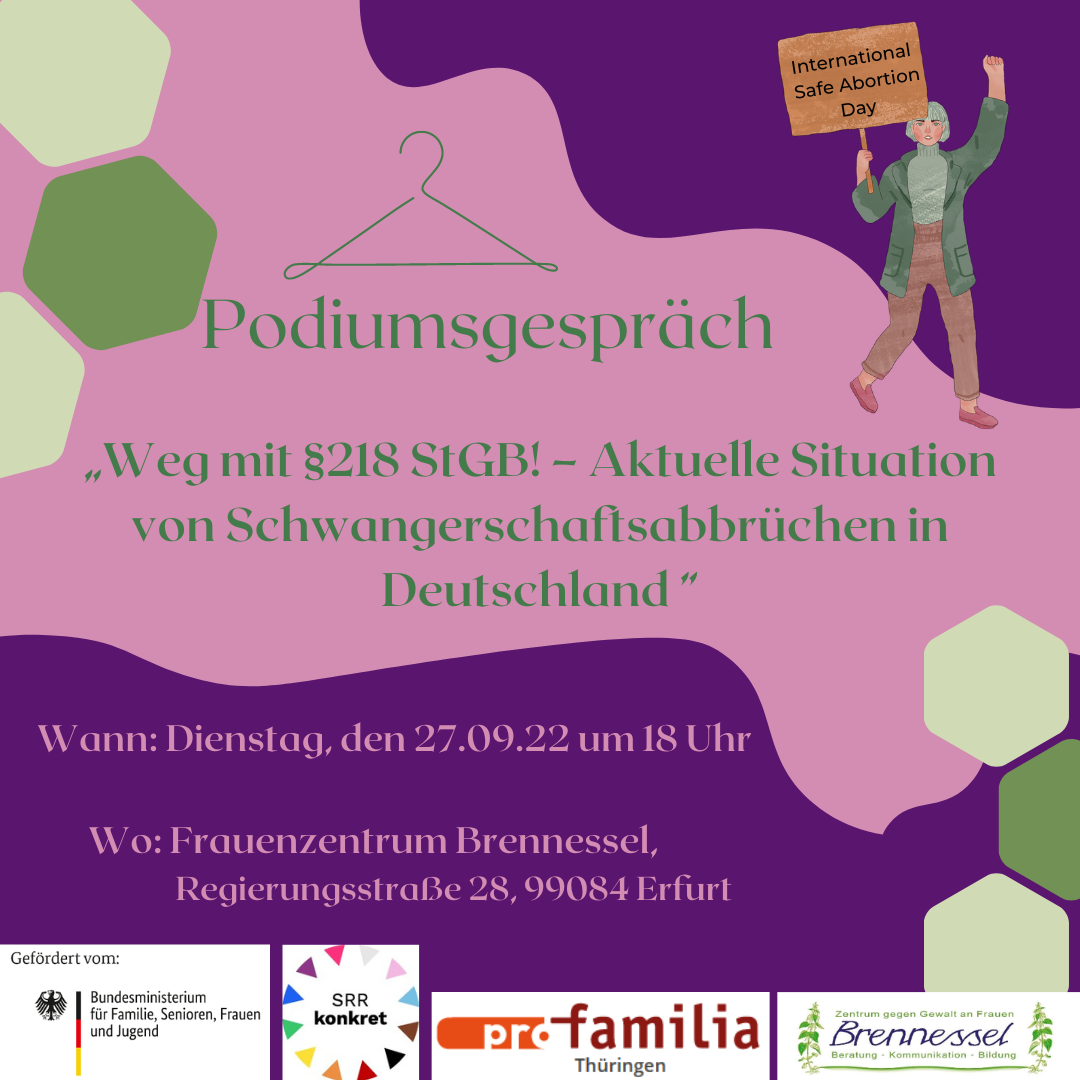 Podiumsgespräch „Weg mit §218 StGB!“