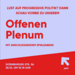 Offenes Plenum der Linksjugend Jena mit anschließenden Spieleabend