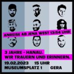 Gedenkveranstaltung in Gera: 3 Jahre Hanau!