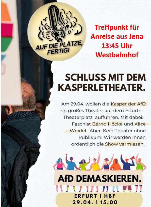 Demo gegen die AfD in Erfurt