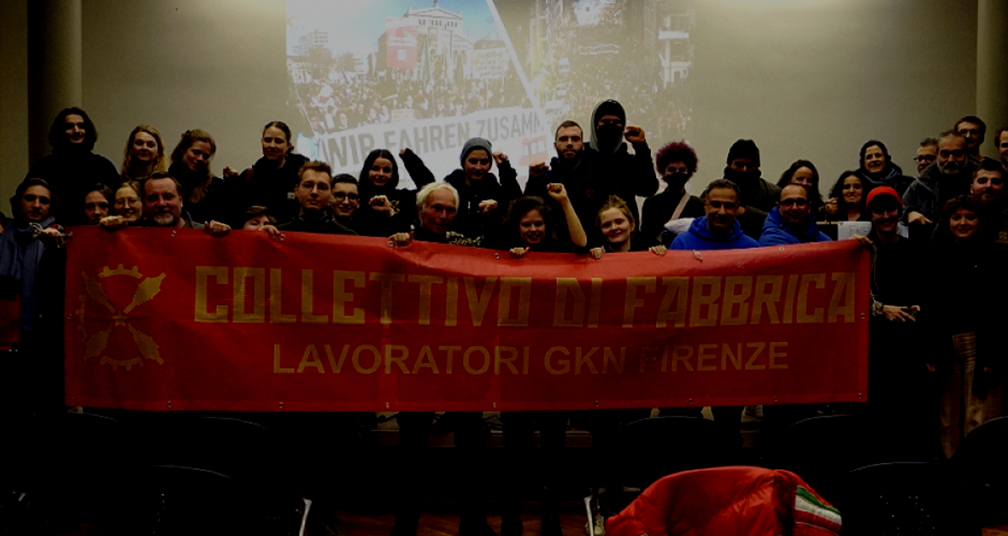 Das Fabrikkollektiv Ex-GKN in Berlin – gemeinsames Anschauen des Veranstaltungsmitschnitts