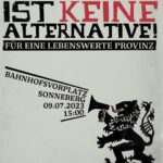 Demo in Sonneberg: "Nationalismus ist keine Alternative – Für eine lebenswerte Provinz"
