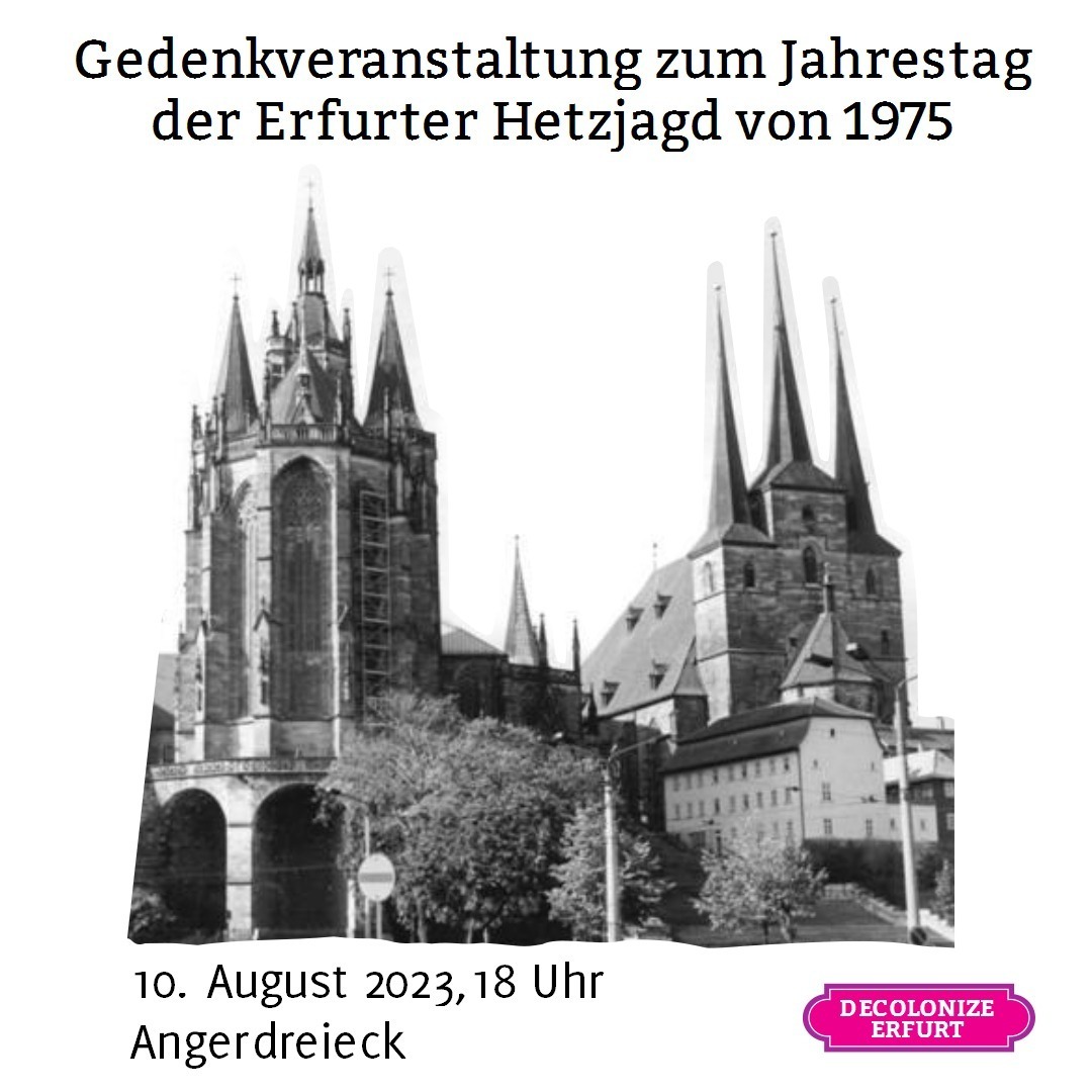 Gedenkveranstaltung zum Jahrestag der Erfurt Hetzjagd 1975