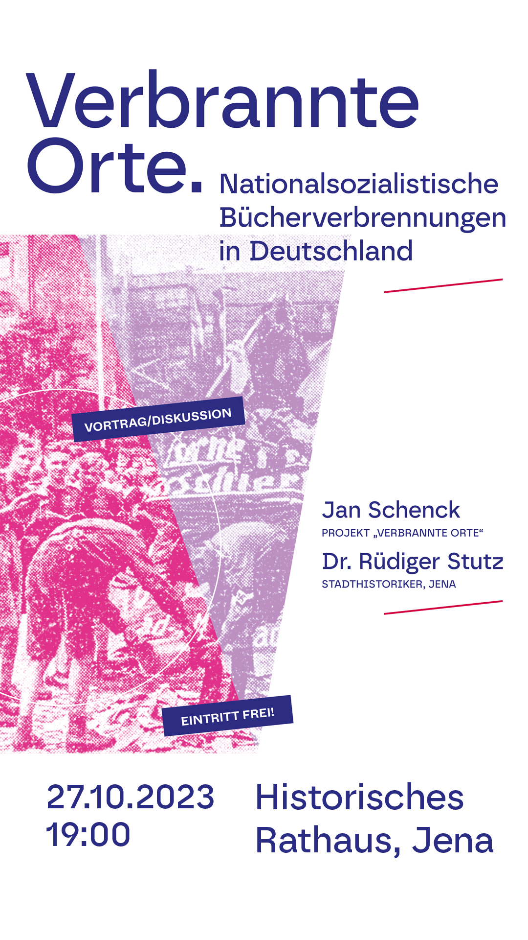 Absage - Verbrannte Orte - Nationalsozialistische Bücherverbrennung in Jena - Vortrag/Diskussion