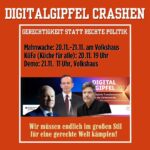 Digital Gipfel crashen - Mahnwache