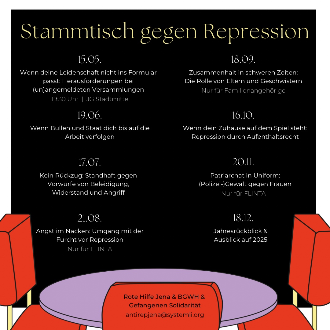 Stammtisch gegen Repression