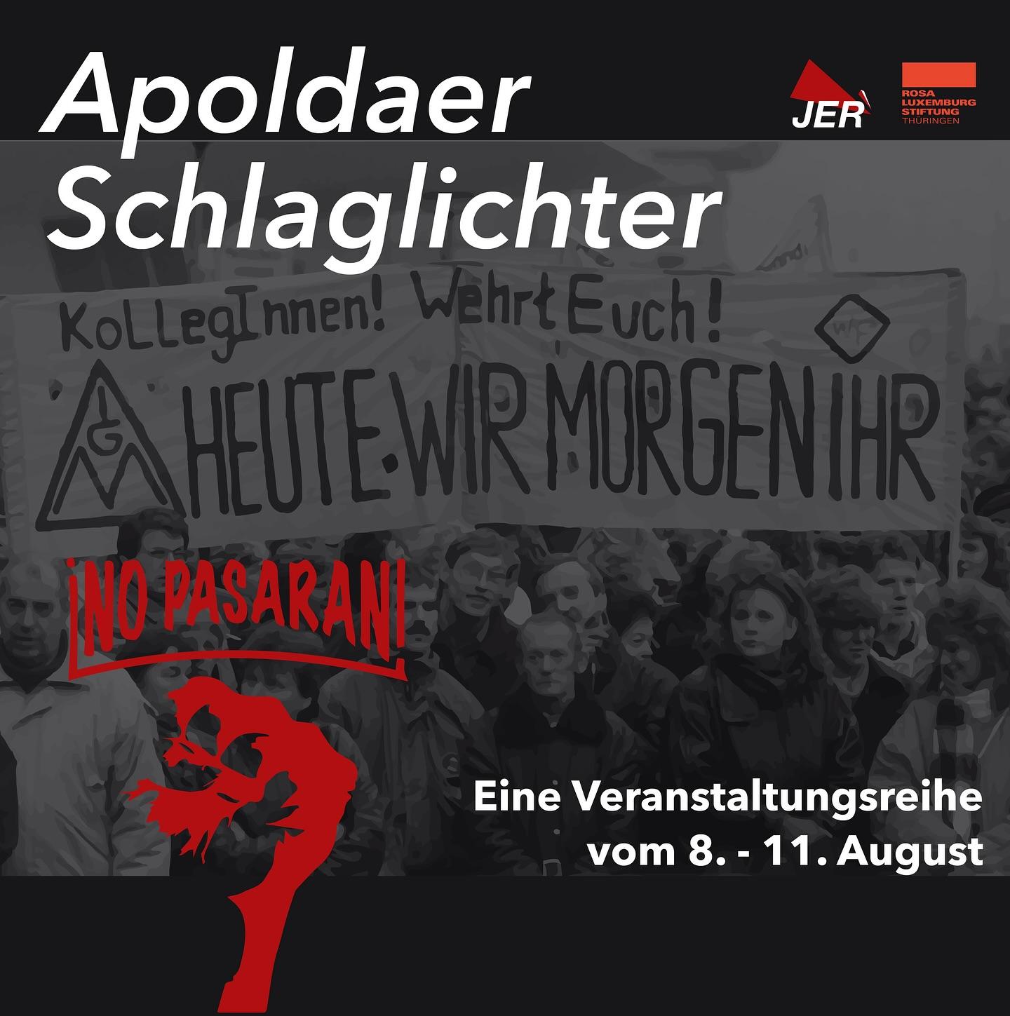 Apoldaer Schlaglichter Eine Veranstaltungsreihe vom 8.-11. August