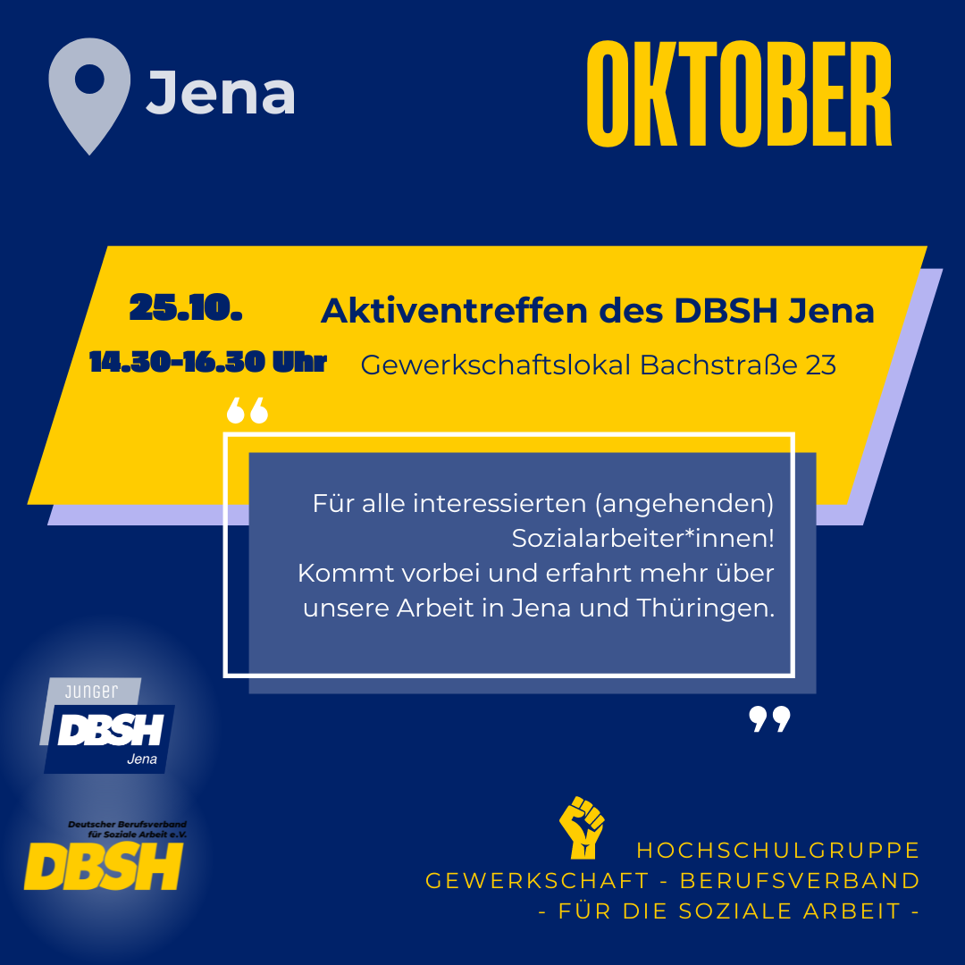 Gewerkschaft & Berufsverband: Aktiventreffen des DBSH Jena