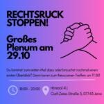Großes Plenum von Rechtsruck Stoppen