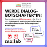 Werde Dialogbotschafter*in! mit Mo Asumang ("Die Arier")
