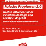 Absage: Falsche Propheten 2.0 - Rechte Influencer:innen zwischen Ideologie und Lifestyle-Angebot