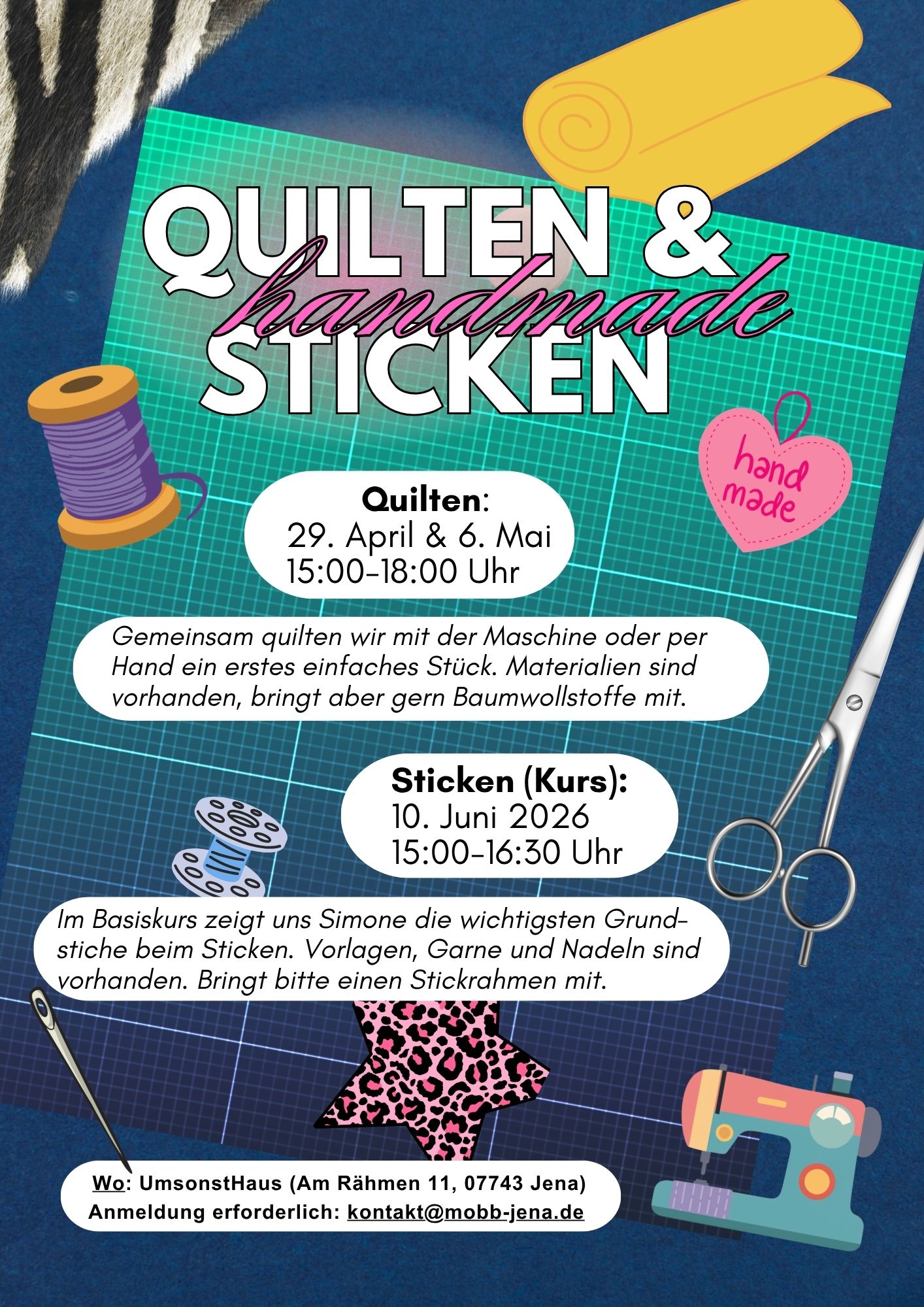 Sticken lernen - Kostenloser Kurs mit Simone