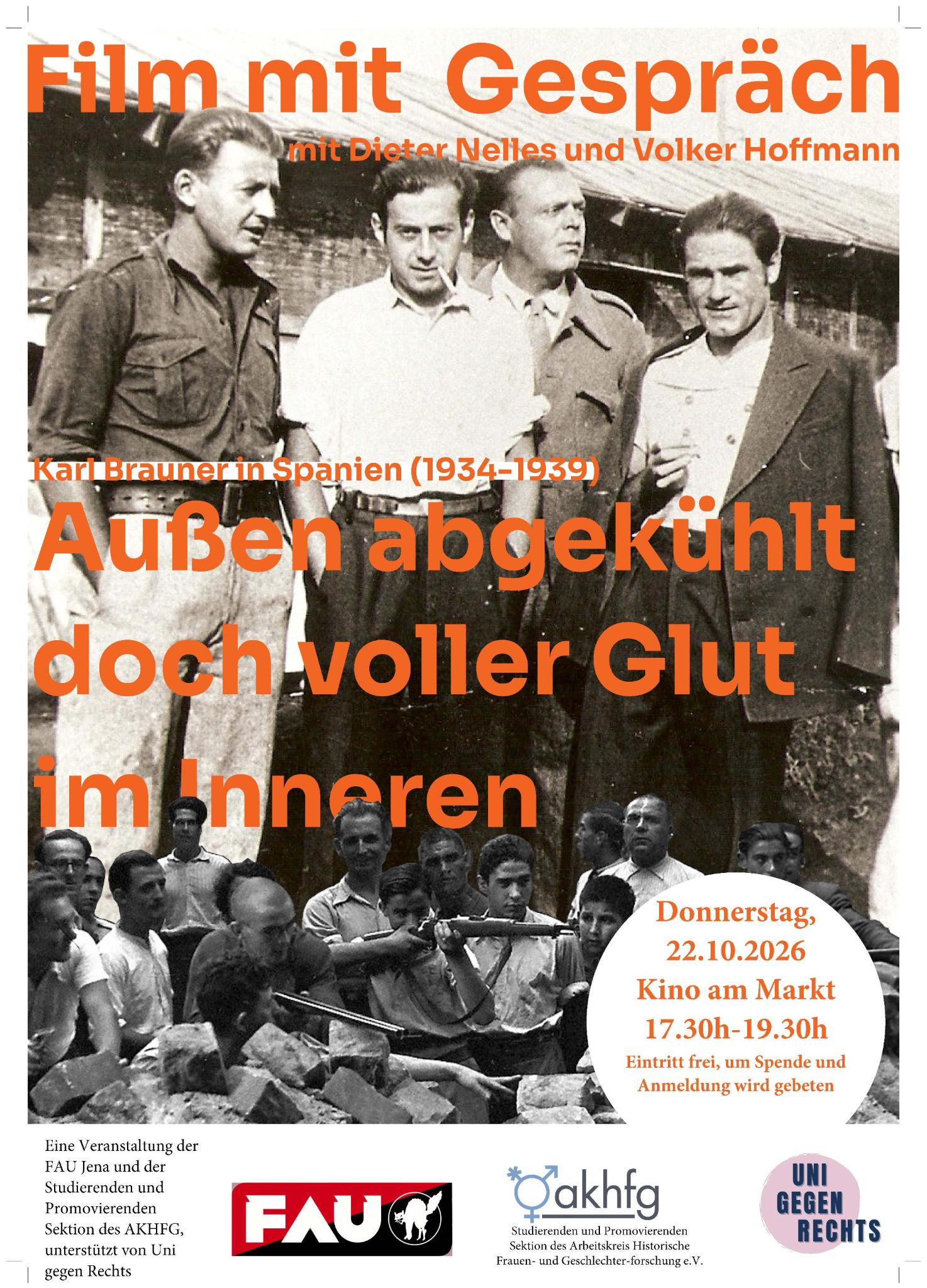 Film mit Gespräch zum Leipziger Spanienkämpfer Karl Brauner